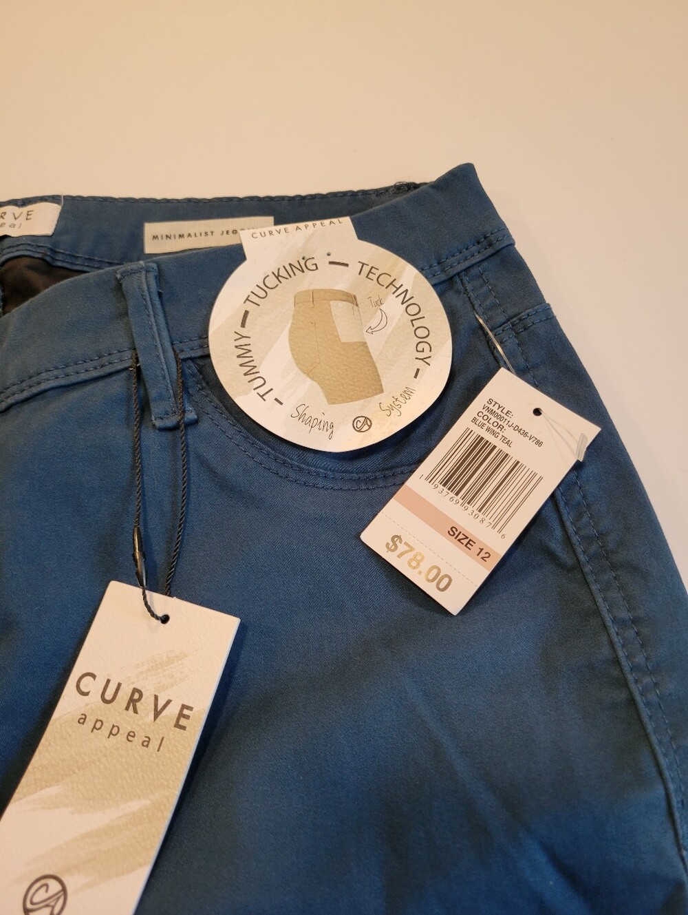 🍁Curve Appeal Minimalist Jegging Blue 12/31 NWT Tummy Tucking Technology - Picture 2 of 11